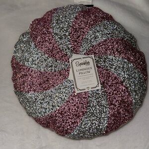 Sparkles luminous Christmas Peppermint bling  Pillow